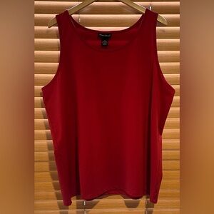NWOT Maggie Barnes Sleeveless Tank in Deep Red SIZE 2XL